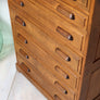 Vintage Oak Apothecary Haberdashery Drawers.