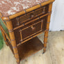 antique_faux_bamboo_marble_french_nightstand_bedside_table
