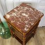 antique_faux_bamboo_marble_french_nightstand_bedside_table