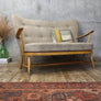 Rare Mid Century Ercol 'Model 312' Boucle Wingback Sofa - 1708l