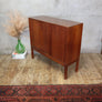 Mid Century Teak Tambour Media Cabinet Sideboard - 1609d