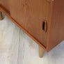 Vintage Teak Mid Century Record Cabinet 0705c