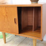 Vintage Teak Mid Century Record Cabinet 0705c