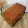 Vintage Teak Mid Century Record Cabinet 0705c