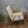Mid Century Boucle Boomerang Armchair (Two of a Pair) 0110f
