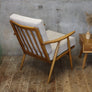Mid Century Boucle Boomerang Armchair (Two of a Pair) 0110f
