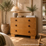 Vintage Oak Art Deco Chest of Drawers 0506e