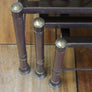 Vintage Glazed Brass Nesting Tables 1810f