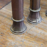 Vintage Glazed Brass Nesting Tables 1810f