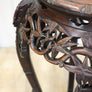 Antique Chinese Marble & Hardwood Jardiniere Stand Table 1603e