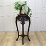 Antique Chinese Marble & Hardwood Jardiniere Stand Table 1603e