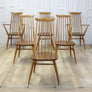 X6 Set of Six Vintage Ercol Goldsmith Chairs 1901b