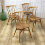 Four Vintage Ercol Model 376 Candlestick Chiltern Chairs 1603c