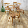 Four Vintage Ercol Model 376 Candlestick Chiltern Chairs 1603c
