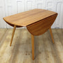 Vintage Ercol Model 383 Drop Leaf Oval Dining Table 2609a