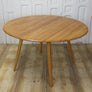 Vintage Ercol Model 383 Drop Leaf Oval Dining Table 2609a