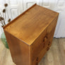 Vintage Oak Art Deco Cupboard Tallboy Drawers 2202m