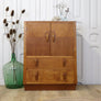 Vintage Oak Art Deco Cupboard Tallboy Drawers 2202m