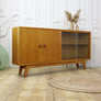 vintage_meredew_oak_display_cabinet_sideboard