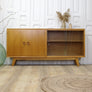 vintage_meredew_oak_display_cabinet_sideboard