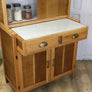 Vintage Oak Freestanding Kitchen Larder Cabinet 0404k