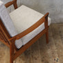 Mid Century Teak Danish Boucle Armchair (Two of a pair) - 0110j