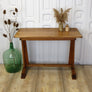 vintage_oak_art_deco_rustic_desk_side_table