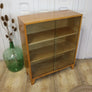 Vintage Oak Glazed Display Cabinet 1005d