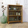 Vintage Oak Glazed Display Cabinet 1005d