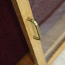 Vintage Oak Glazed Display Case Wall Cabinet 2203c