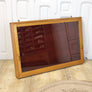 Vintage Oak Glazed Display Case Wall Cabinet 2203c