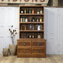 vintage_oak_haberdashery_barristers_bookcase_cabinet_kitchen_larder