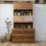 vintage_oak_haberdashery_barristers_bookcase_cabinet_kitchen_larder