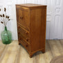 Mid Century Oak Rustic Drawers Cupboard Vanity Unit 1406a