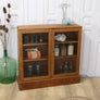 vintage_oak_rustic_glazed_bookcase_display_cabinet