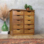 Mid Century Rustic Oak School Drawers - 1708j
