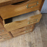 Mid Century Rustic Oak School Drawers - 1708j