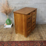Mid Century Rustic Oak School Drawers - 1708j