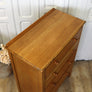 Vintage Oak Rustic Chest of Drawers Tallboy 1704e