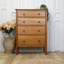 vintage_oak_rustic_tallboy_chest_of_drawers