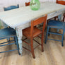 Set of Ten Vintage Rustic Orange Painted Chairs 0103c