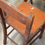 Set of Ten Vintage Rustic Orange Painted Chairs 0103c