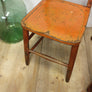 Set of Ten Vintage Rustic Orange Painted Chairs 0103c