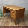 Mid Century Rustic Oak School Desk - 2804a
