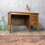 Mid Century Rustic Oak School Desk - 2804a