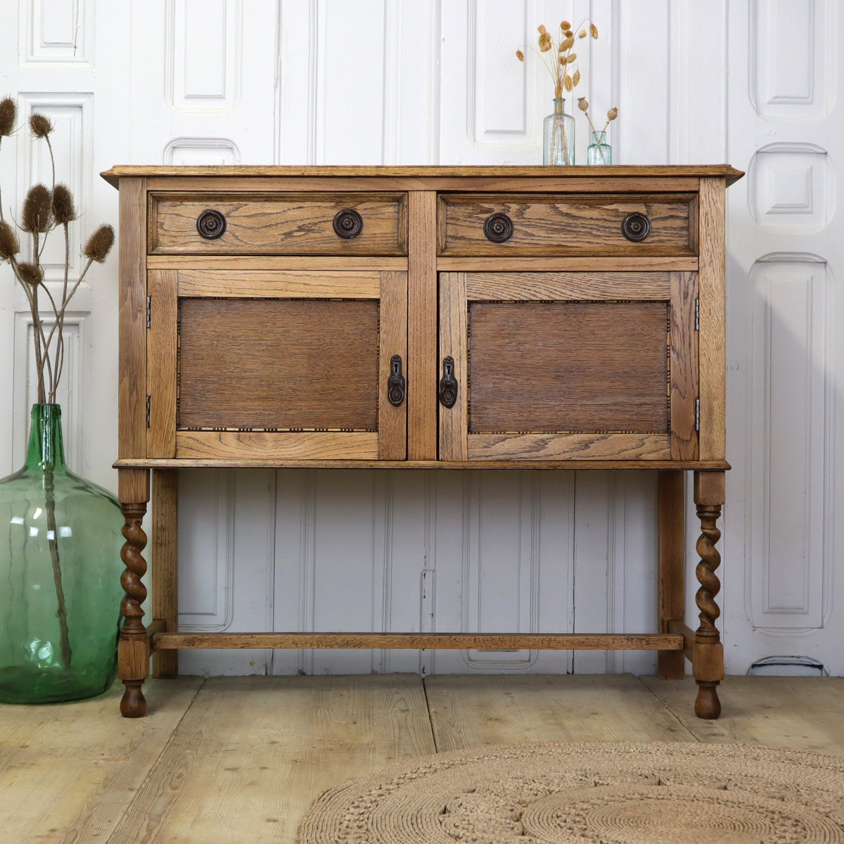 Vintage Oak Rustic Sideboard Bathroom Vanity Unit 1004c – Mustard Vintage