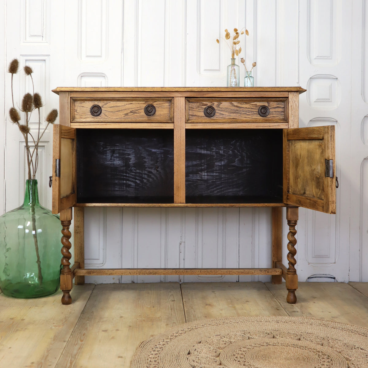 Vintage Oak Rustic Sideboard Bathroom Vanity Unit 1004c – Mustard Vintage