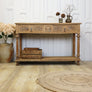 vintage_rustic_oak_console_table