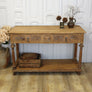 vintage_rustic_oak_console_table