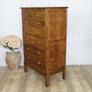vintage_rustic_oak_tallboy_chest_of_drawers
